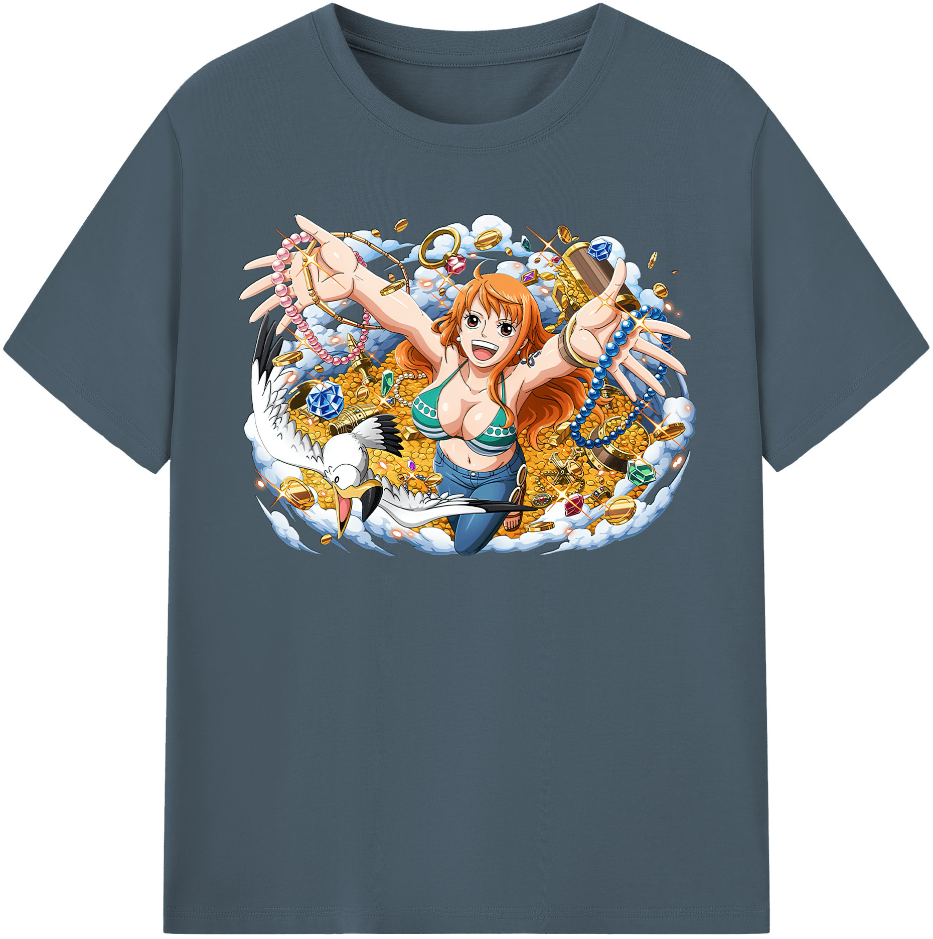 ワンピース ナミ ONE PIECE Nami 綿100％半袖Tシャツ（フロントプリント）